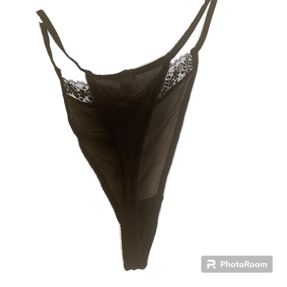 Victoria Secret Lace Lingerie SET Size L Black - Picture 6 of 8